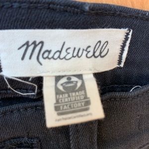 Madewell 9” Mid-rise Skinny black jean sz 28